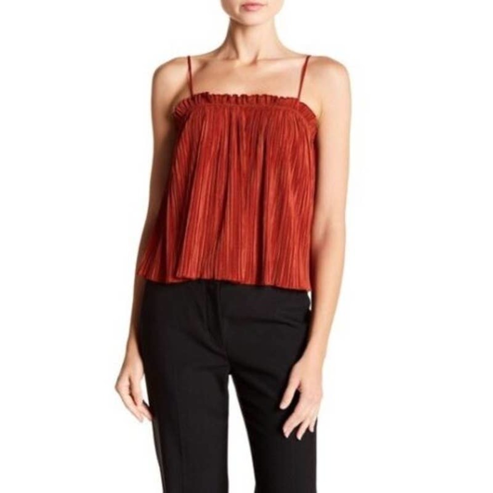 Madewell Nicole Cropped Ruffle Cami Tank Top